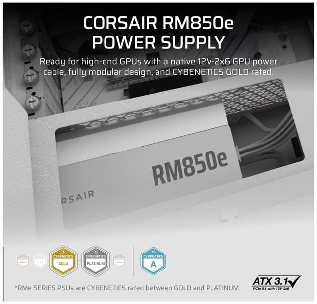 Corsair RM850e ATX strømforsyning