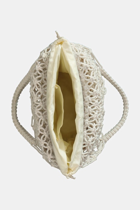 Tasche, geknotet, Flechtboden, Doppelgriff