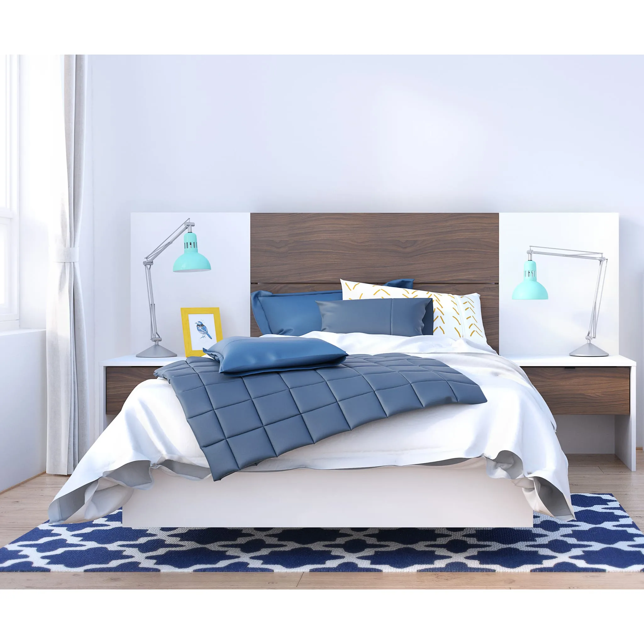 Nexera Lit Simple Plateforme Acapella - Blanc
