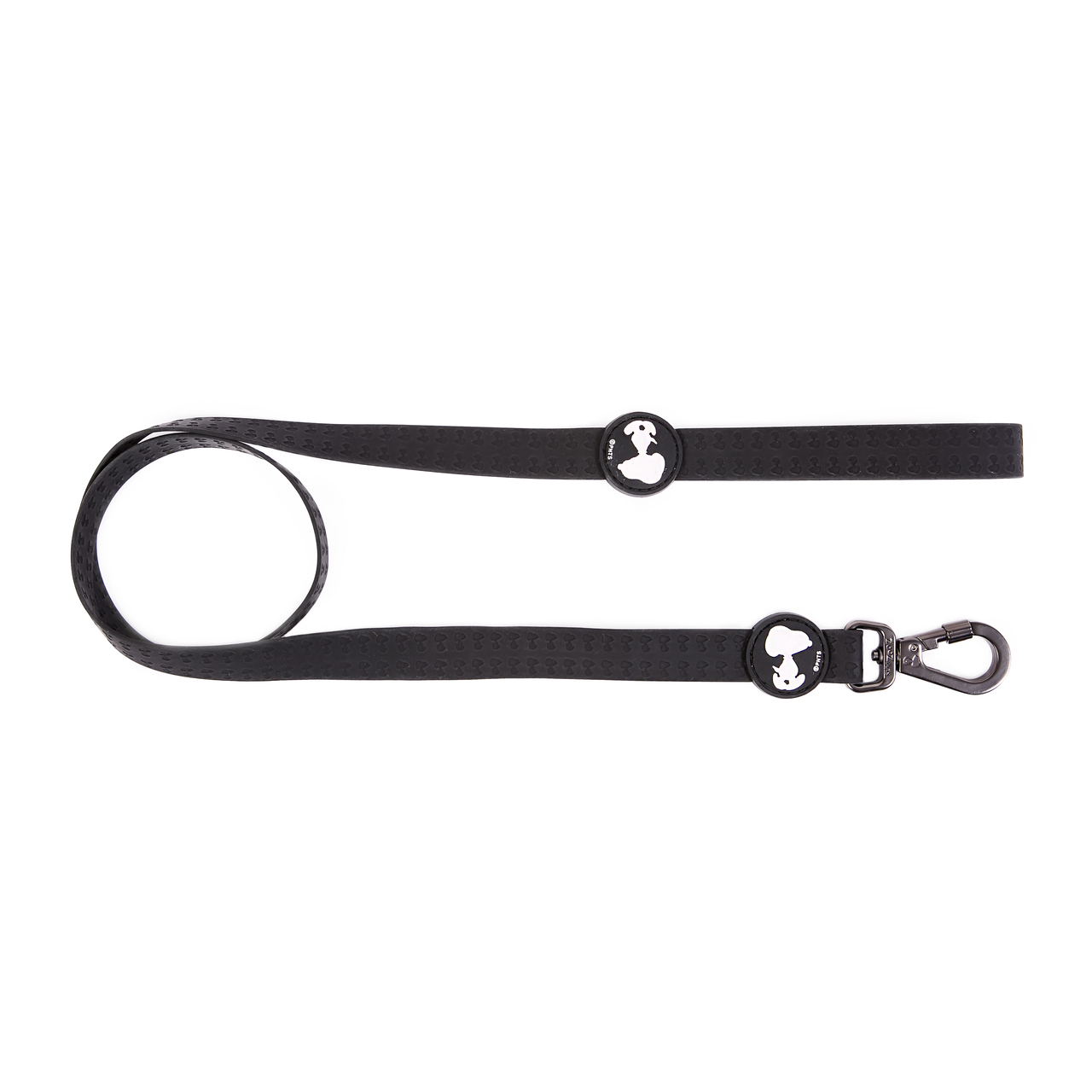 Mini coleira de neoprene preta para cães da Zooz Pets