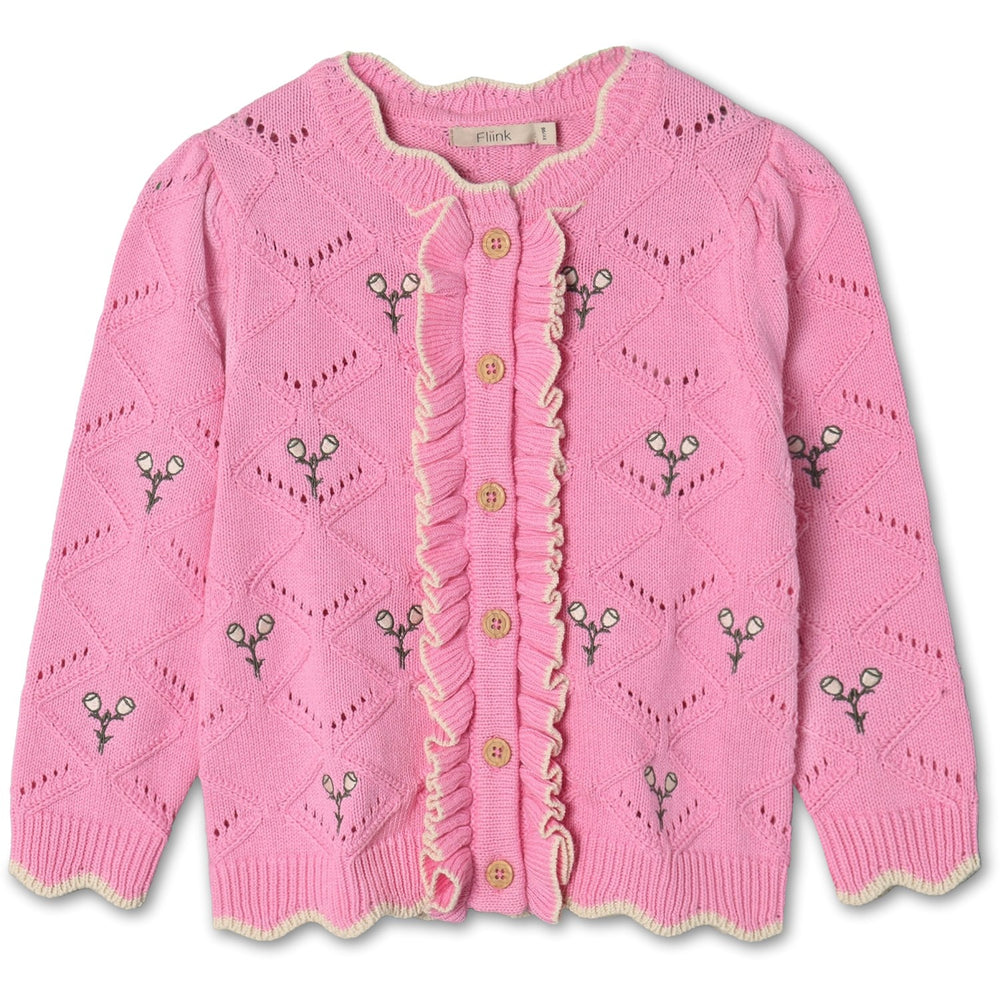 Køb Fliink Begonia Pink Mela Flower Cardigan