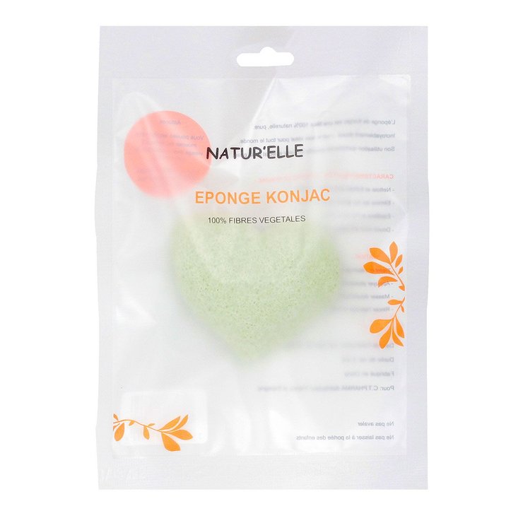 Eponge Konjac cœur vert aloe vera