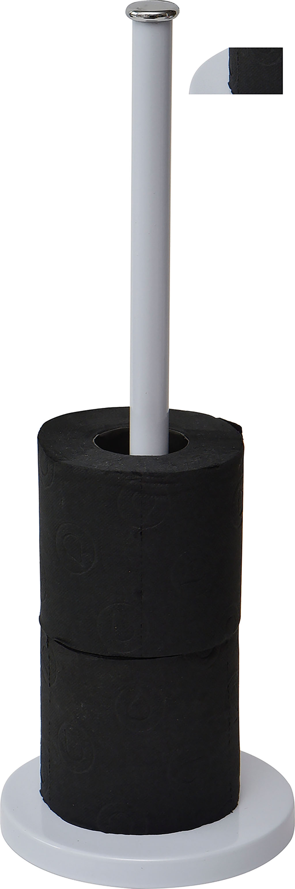 Réserve papier toilette métal blanc H 42cm