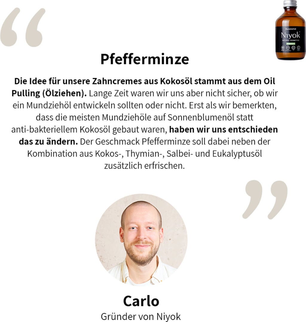 Niyok  Mundziehöl, Pfefferminze (200 ml)