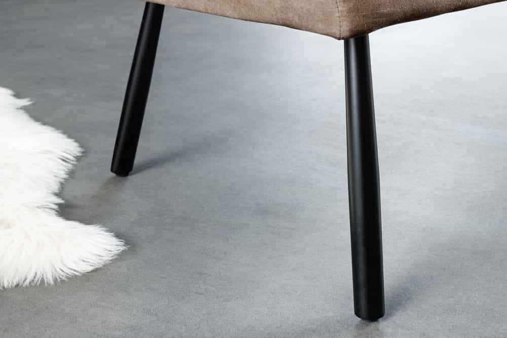 Moderne Sitzbank BIG GEORGE 160cm taupe Flachgewebe Taschenfederkern schwarz