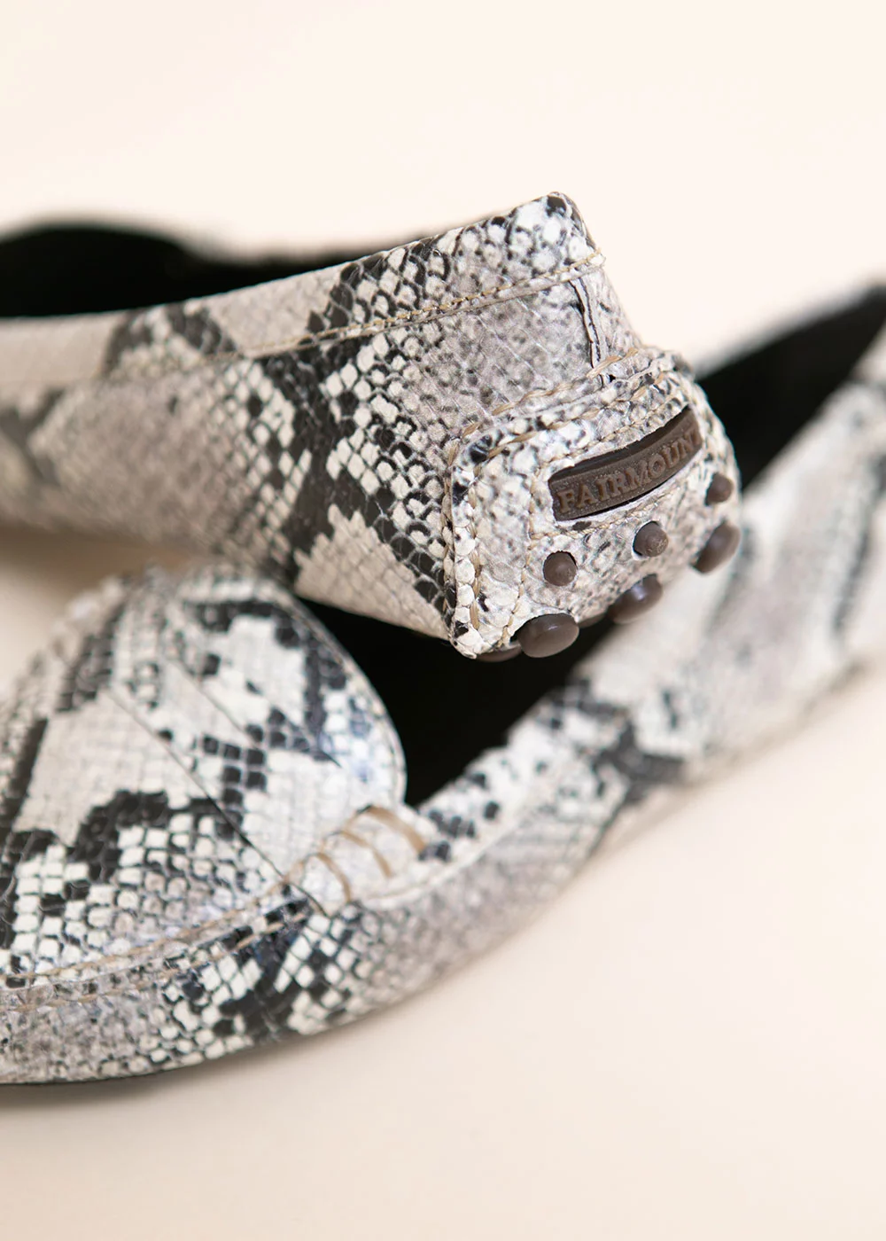 MOCASSIN ROUND DRIVER CUIR PYTHON