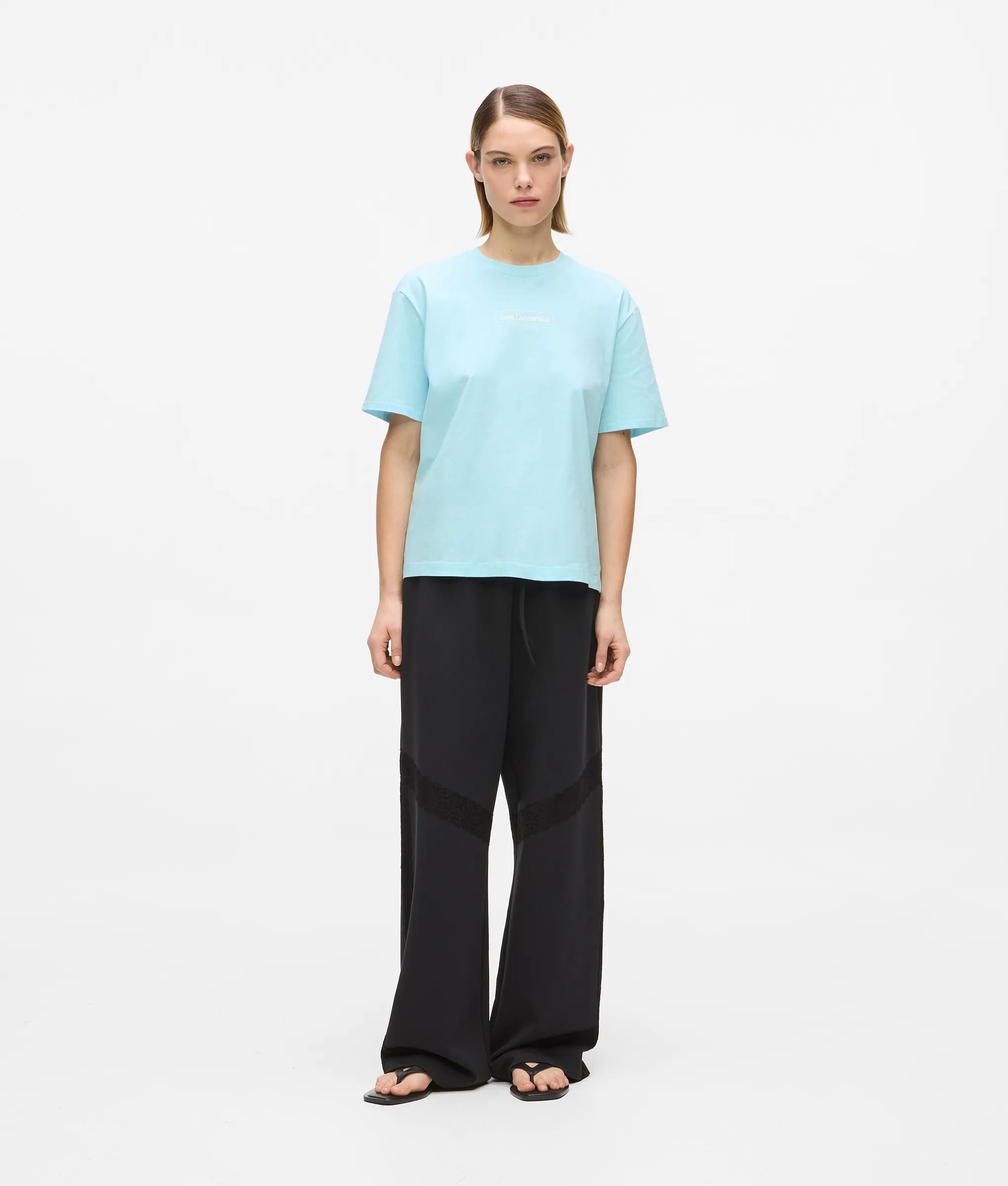 T-shirt met contourlogo