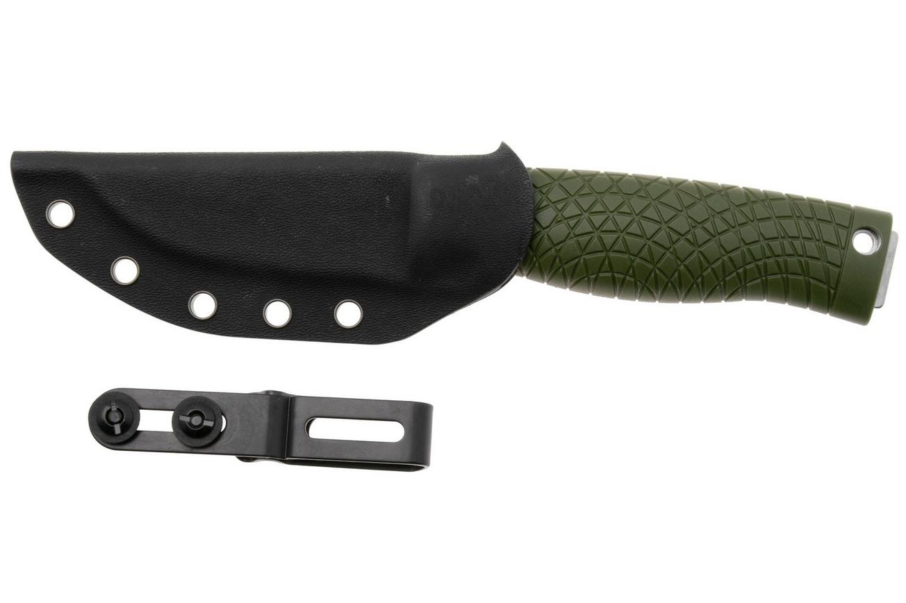 Böker Manufaktur Bronco Mini Saber 121501 Stonewashed 3V, Green TPE, bushcraftmes
