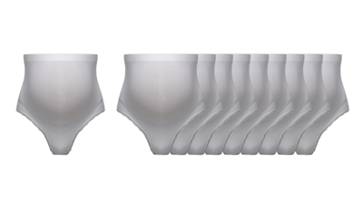 Milki Hipster Gravidtruse 10-pack Str. XS-S, White