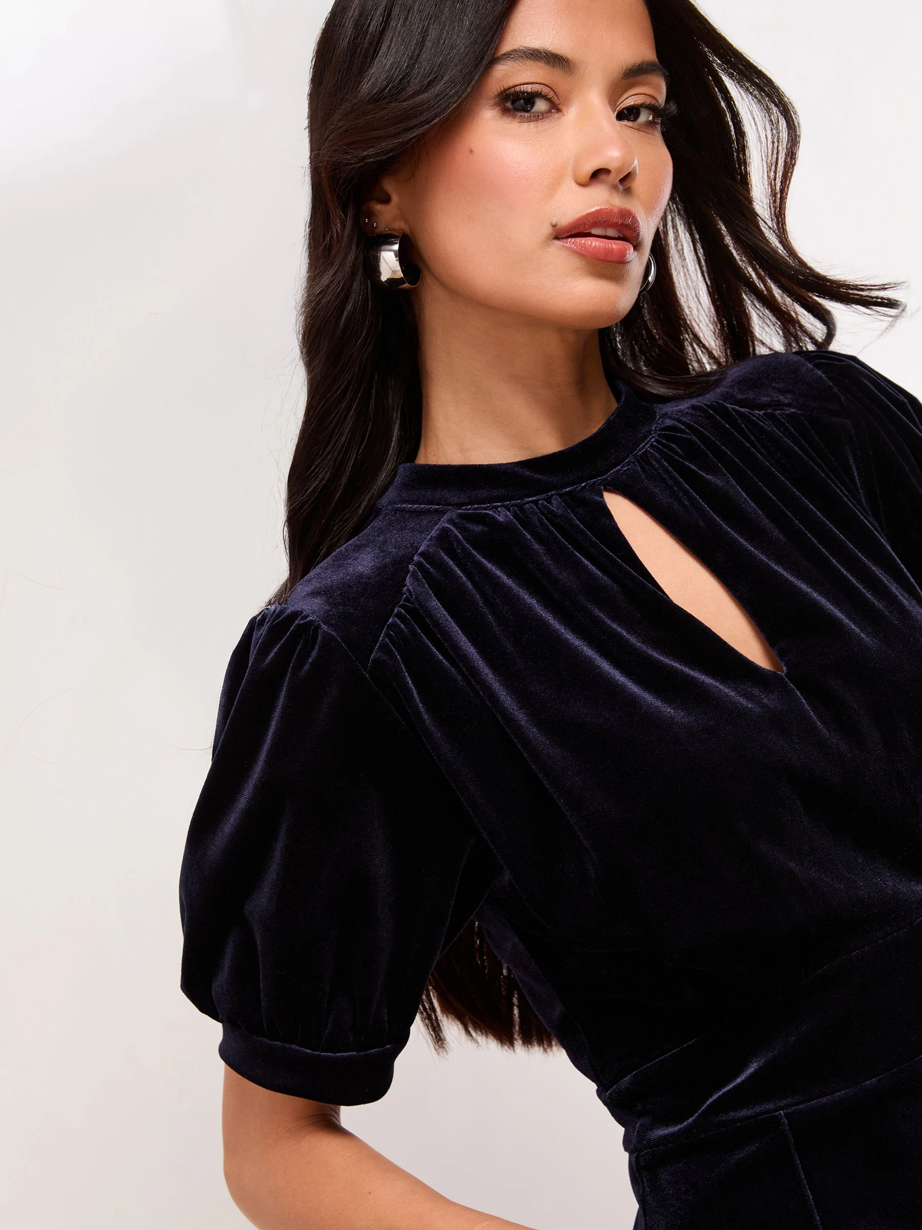 Lipsy Keyhole Velvet Jumpsuit