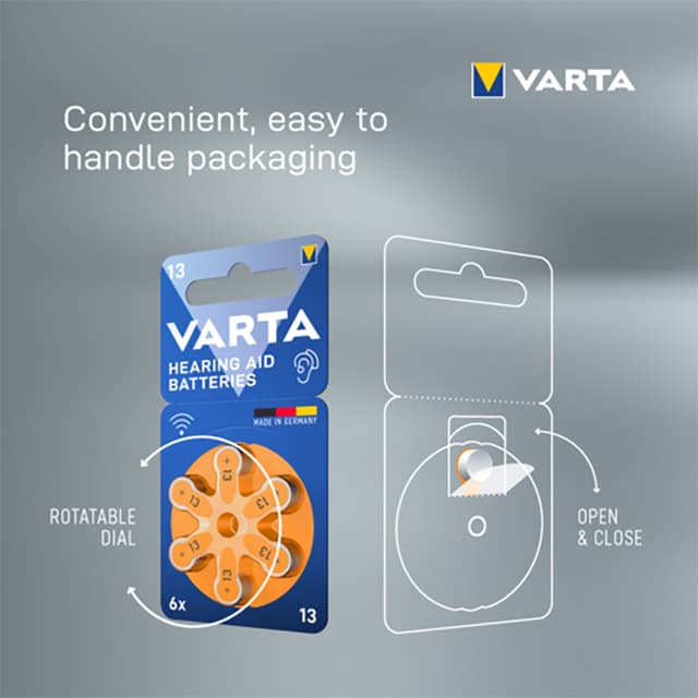 Varta 13 høreapparatsbatterier 7042215 (6-pk)