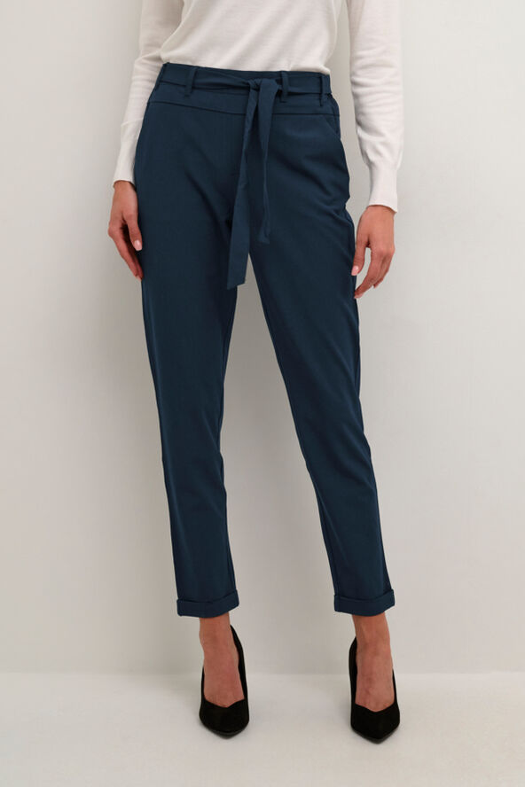 Kaffe Jillian belt pants Midnight marine