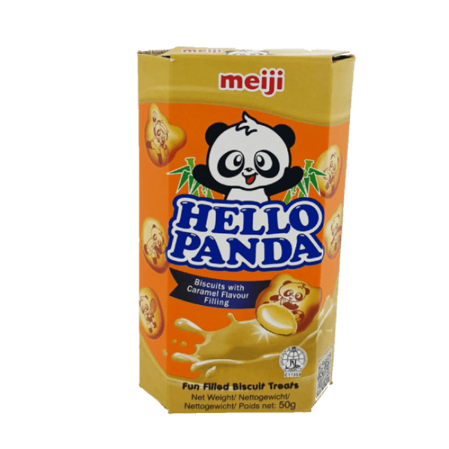 Meiji Hello Panda Biscuits Karamelvulling 50g