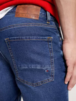 Calça jeans Denton reta e desbotada