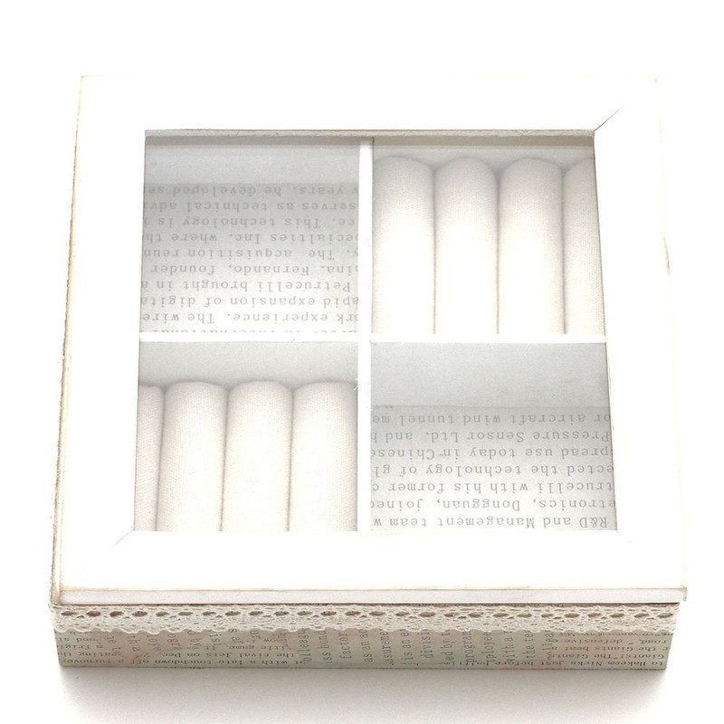 Boîte à bijoux coffret en bois bagues colliers bracelets Naturel