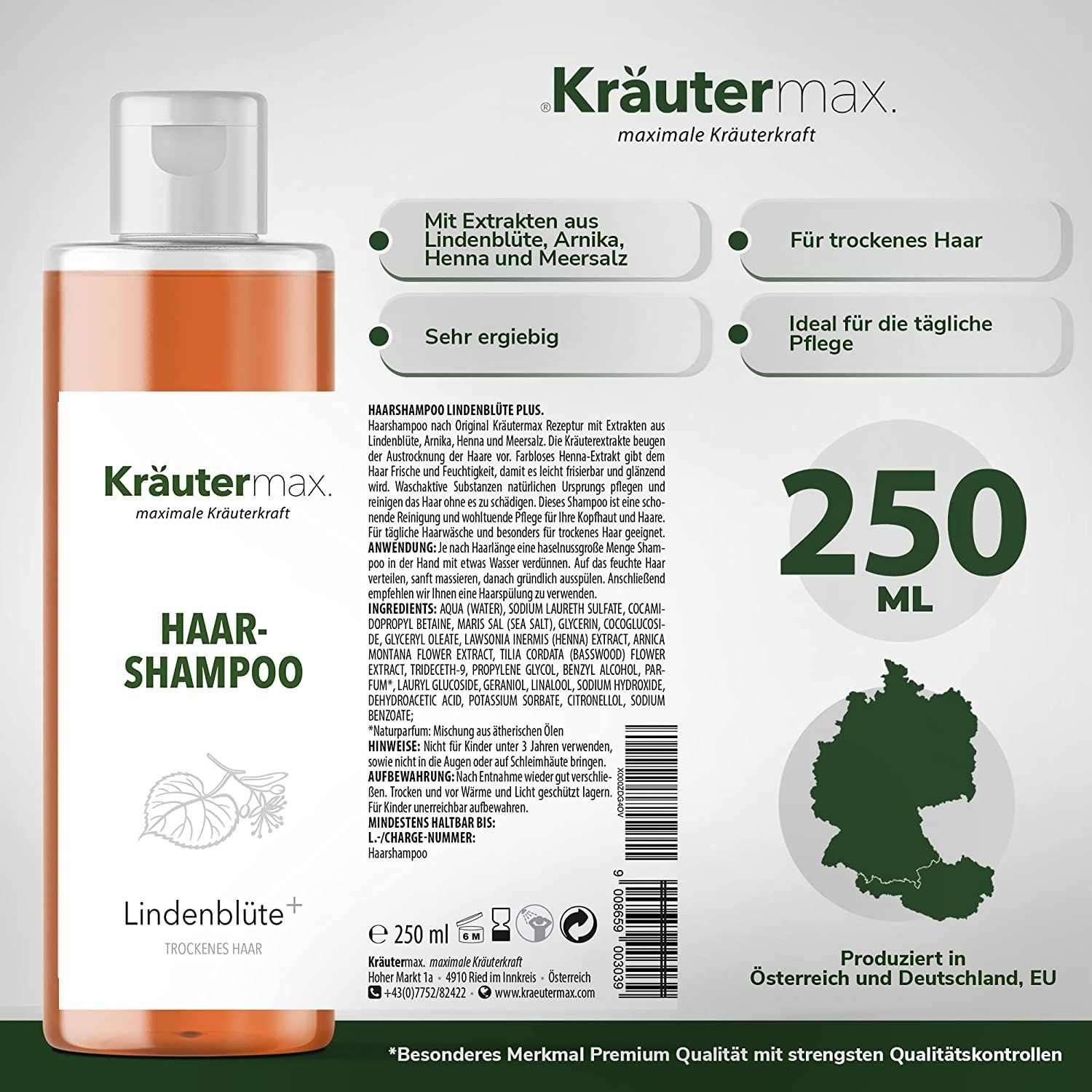 Kräutermax Haarshampoo Lindenblüte plus