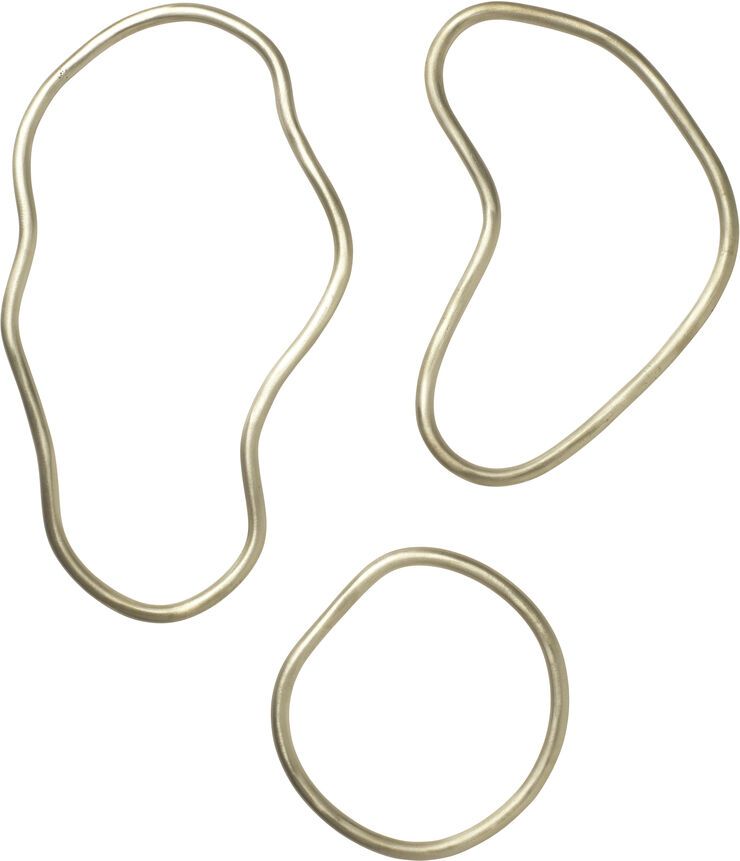 ferm LIVING Pond Trivets - Set of 3 - Brass Brass
