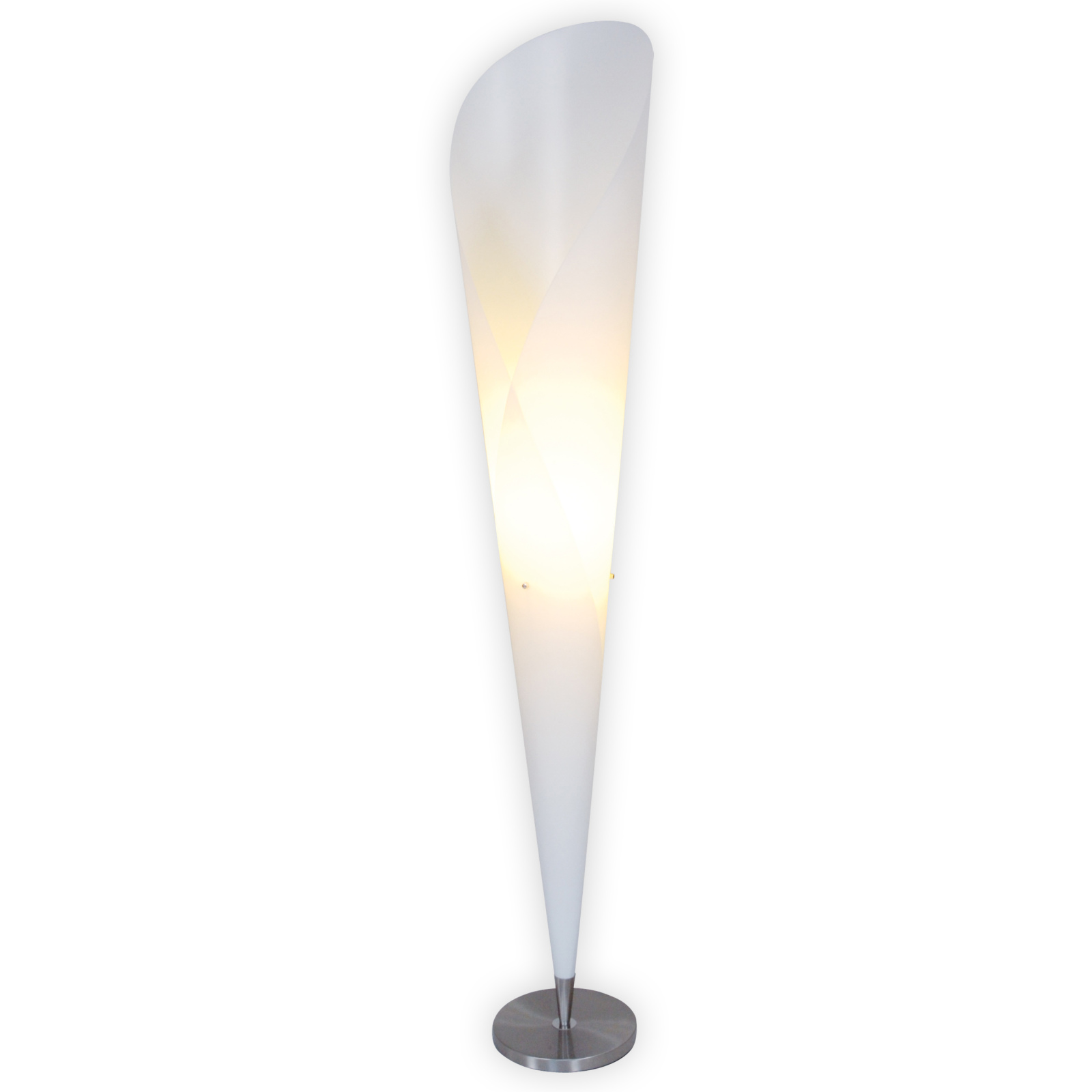 Stehleuchte - silberfarben-weiß - 162 cm