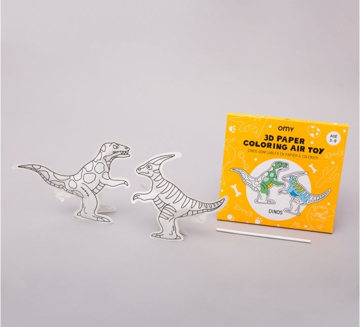 Jouet gonflable en papier dinos Omy