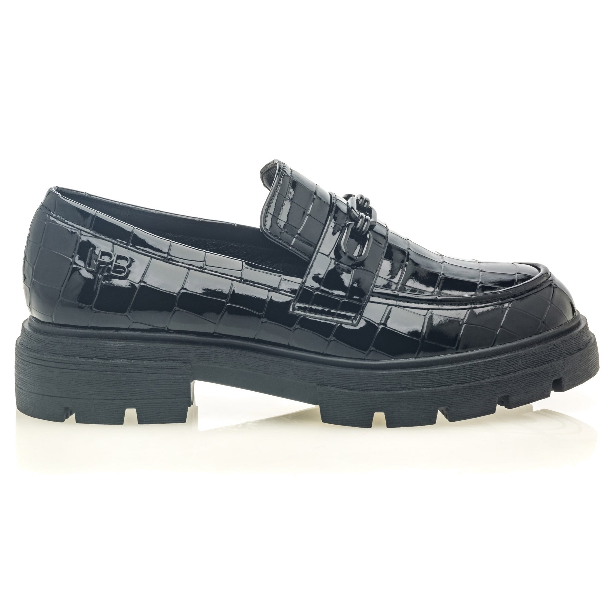 Mocassins Femme noir vernis