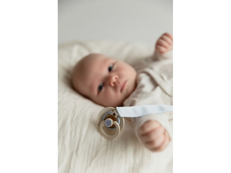 Bibs Nuggikette ribbon Sand Praktischer Schnullerclip für den Alltag
