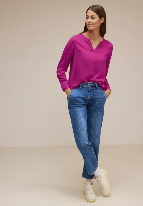 Viskosebluse - bright cozy pink
