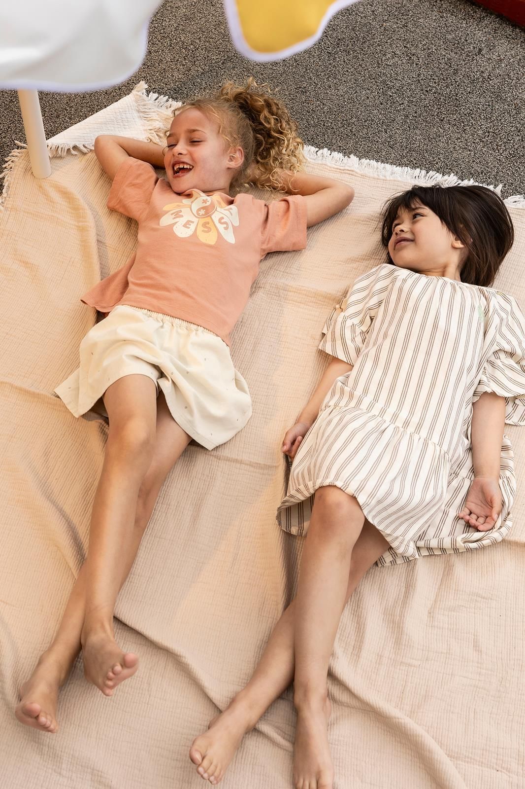 Noppies Kids Jurk stripe - Bone White