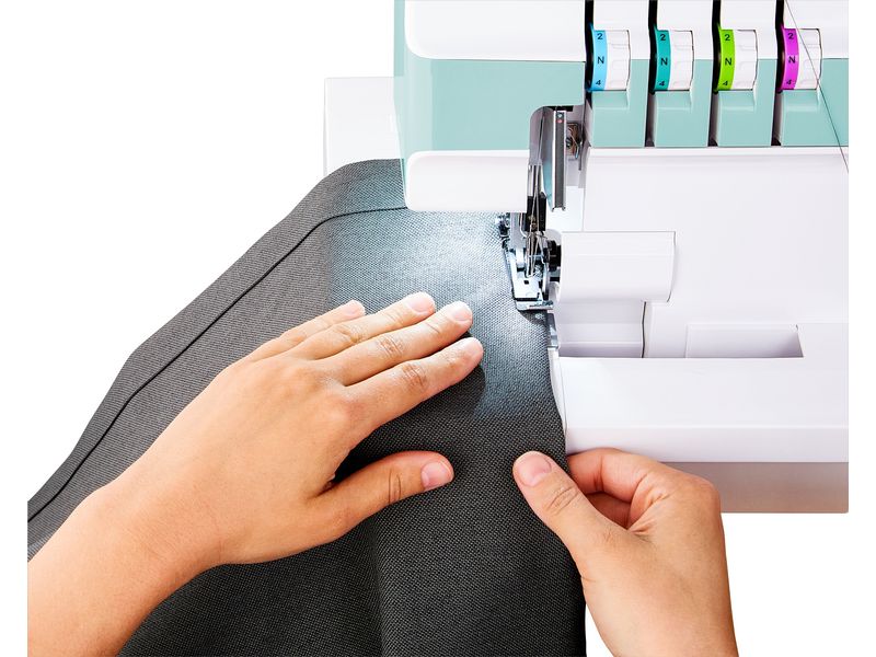 Medion Nähmaschine Life Overlock SO90 Weiss/Türkis Nähmaschine mit einer Motorleistung von 90 Watt