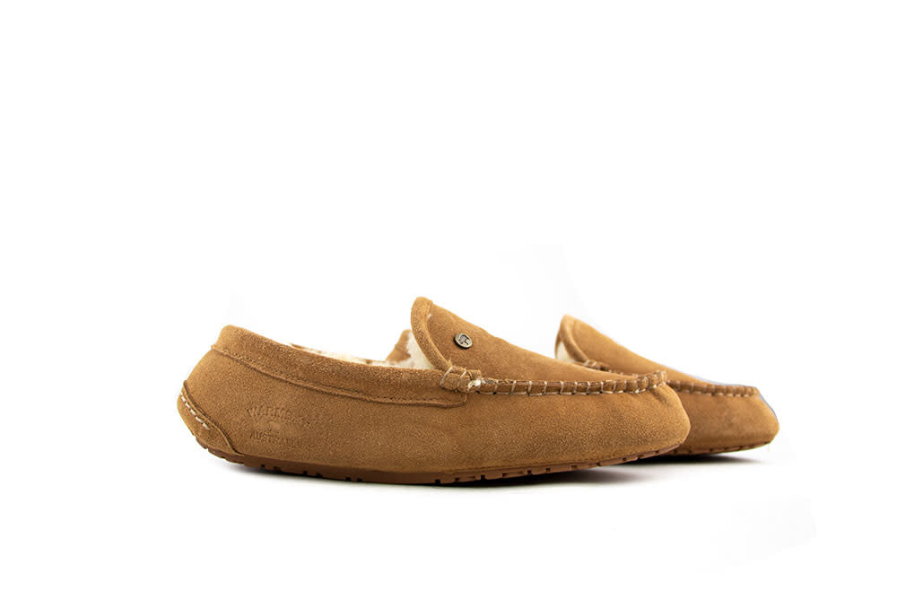 Warmbat Pantoffels Cognac Earlwood Suede