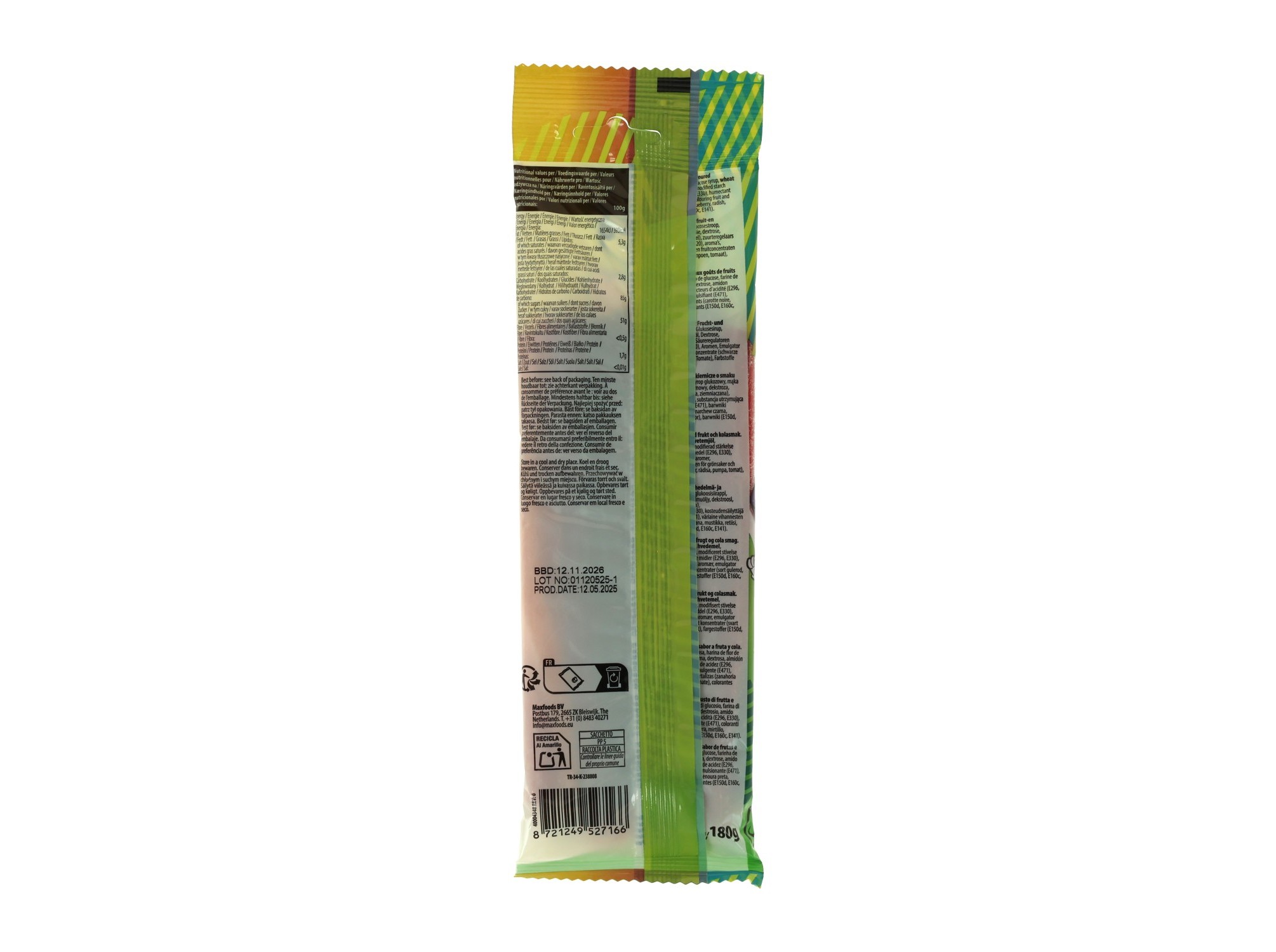 GOMAS TOBIES RAINBOW SOUR PENCILS 180G