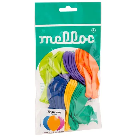 Melloc 30 bunte Ballons, 26 cm