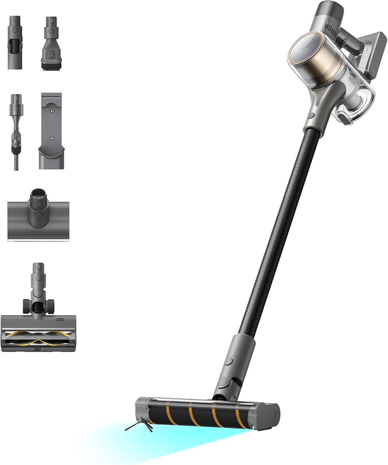 dreame R30 Kabelloser Staubsauger, Seitenbürste, für zahlreiche Flächen, Staubbeleuchtung, ohne Verheddern, 22,000PA / 190 AW Saugkraft, 90 Min. maximale Laufzeit, Filterung 99,9%