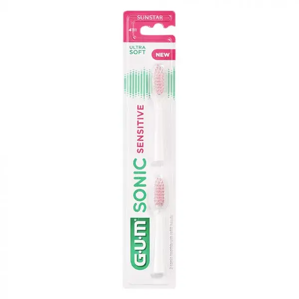 Escova de dentes elétrica Gum nº 4111 Sonic Sensitive Ultra Soft - Refil com 2 unidades