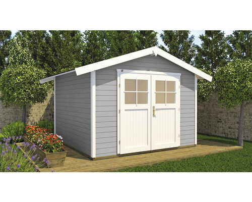 Weka 122 tuinhuis, maat 2, inclusief vloer, 285 x 270 cm, grijs