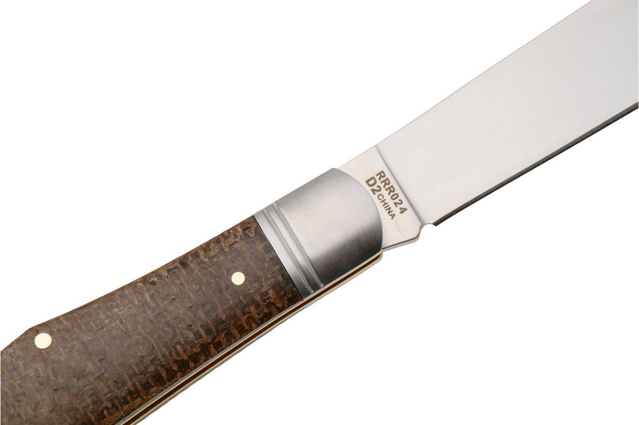 Rough Ryder Reserve Humpback Jack RRR024, D2, Brown Micarta, slipjoint zakmes