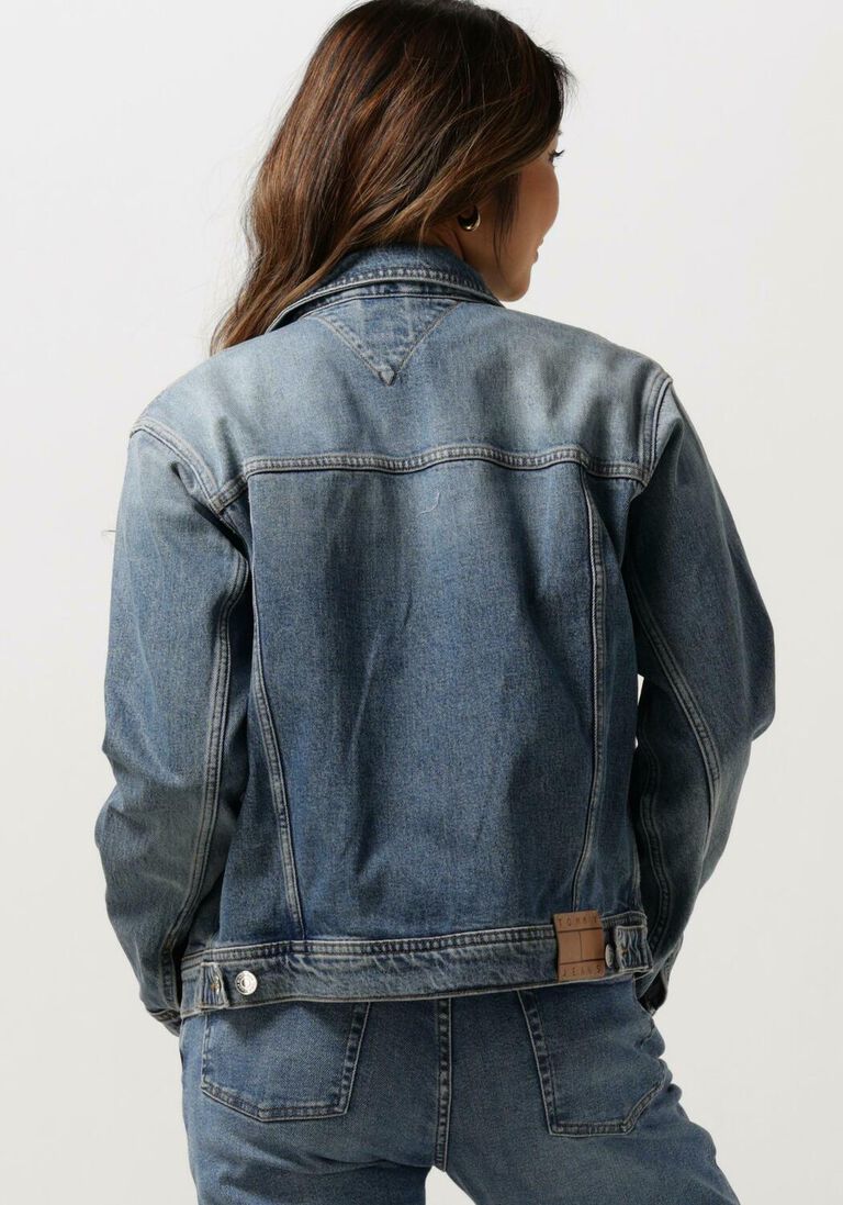 TOMMY JEANS donkerblauwe tommy jeans spijkerjas mom cls jacket ah7131