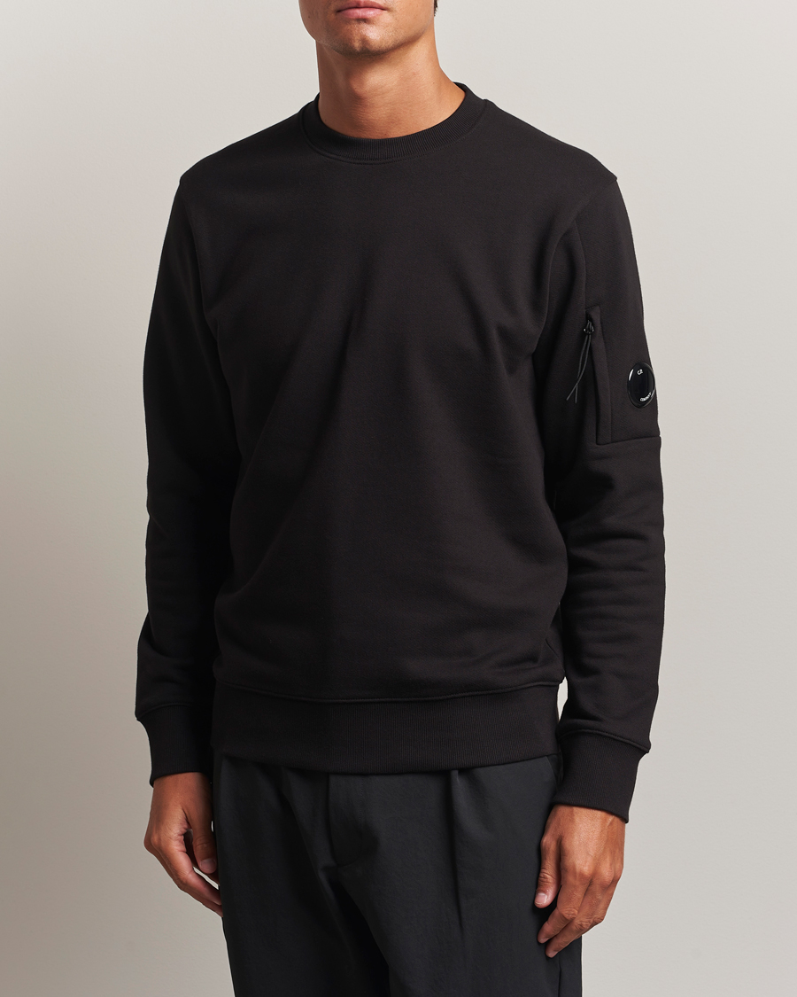 C.P. Company Diagonal Raised Fleece Lens Sweatshirt Black