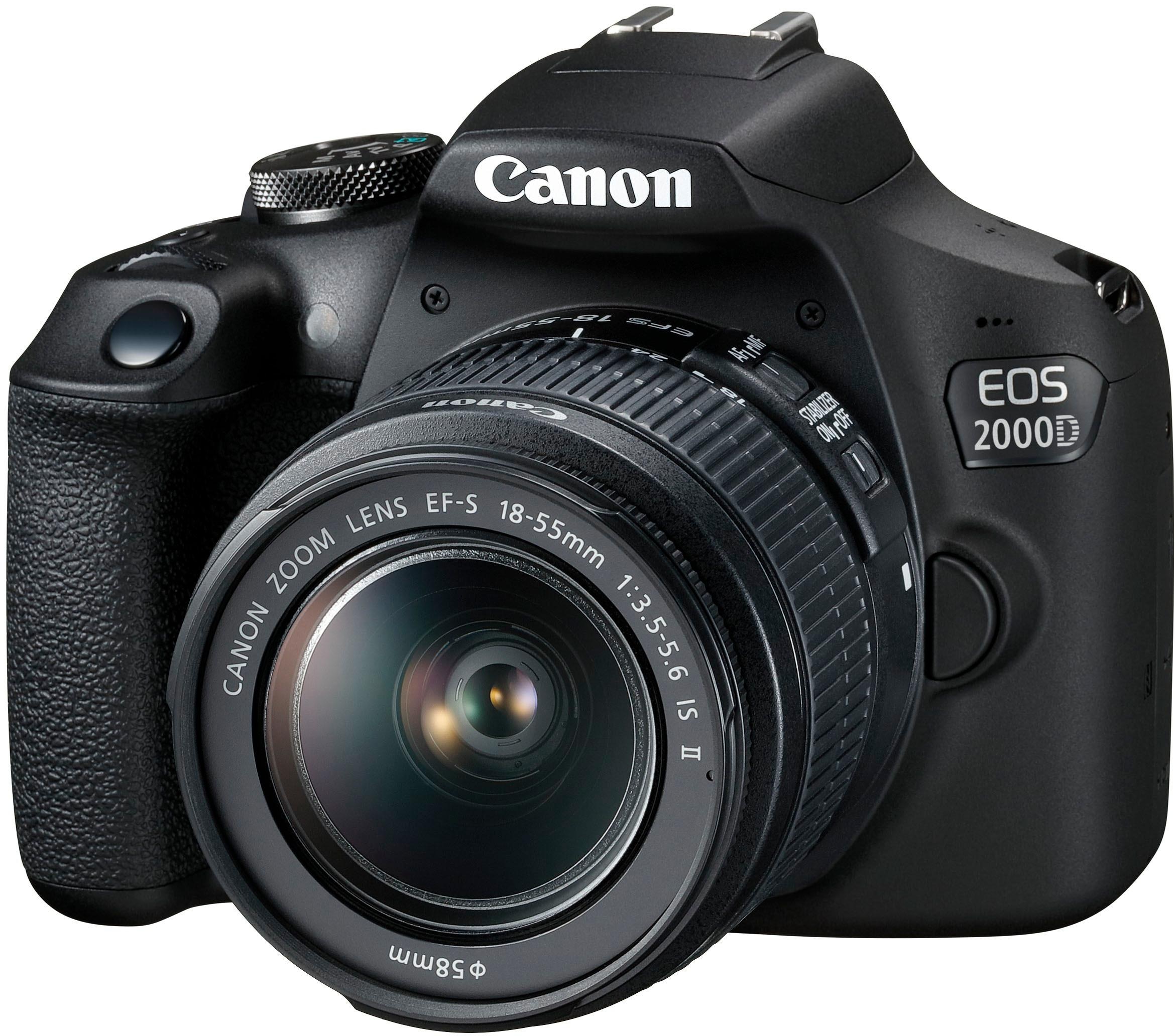 Canon Spiegelreflexkamera »EOS 2000D Kit« EF-S 18-55 IS II , 24,1 , NFC , inkl. inkl. EF-S 18-55 IS II Objektiv