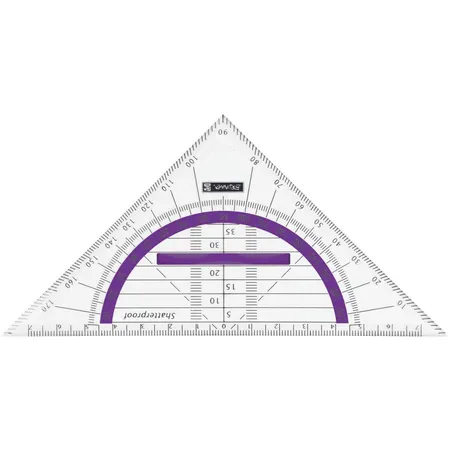 BRUNNEN Geometrie-Dreieck, bruchsicher Colour Code, purple, 16cm