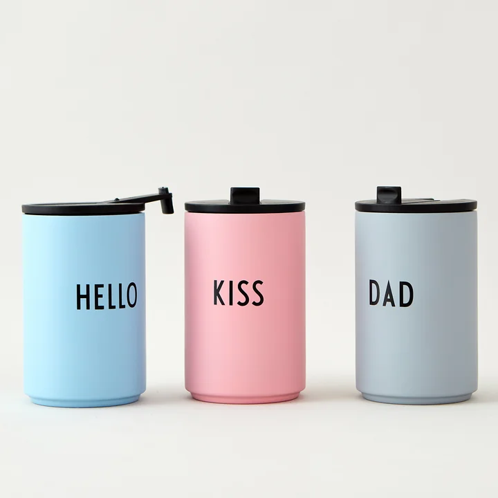 Design Letters - Thermo Cup 0.35 l, Life Is A Journey Take Me Along / moosgrün