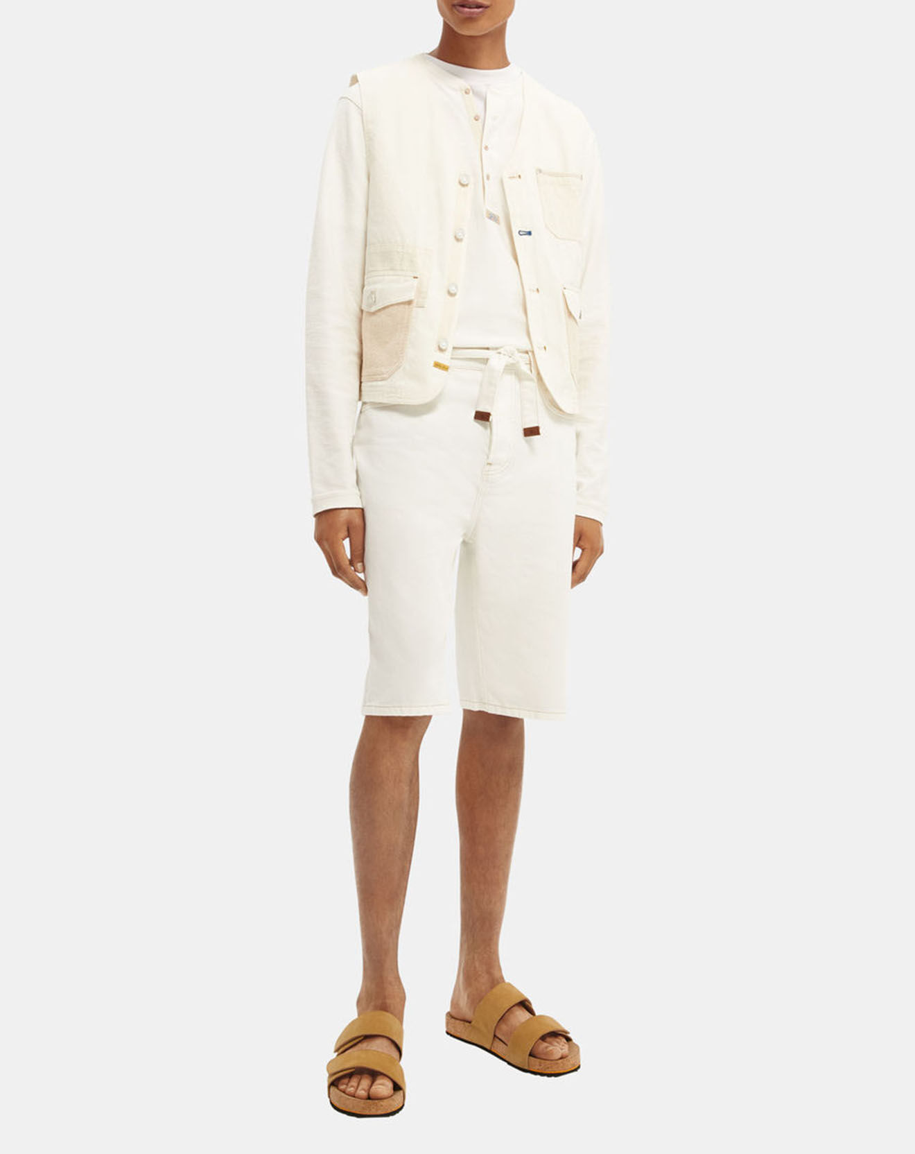 Scotch & Soda Short en Jean Regular Fit Strand Loose blanc