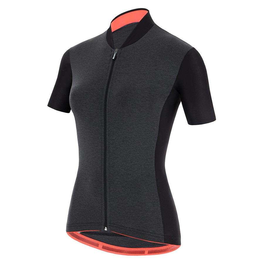Santini Colore Fietsshirt Korte Mouwen Zwart/Grijs Dames