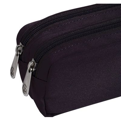 Trousse rectangulaire Dobble - 2 compartiments - noir - Exacompta