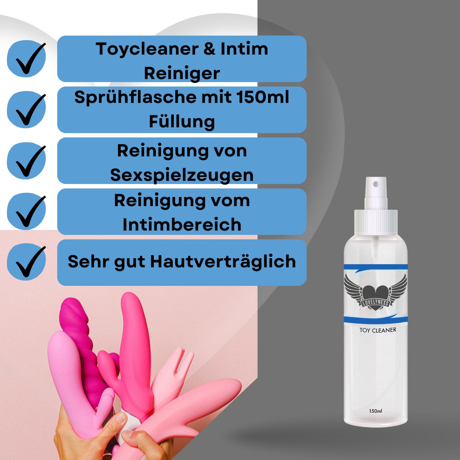 Lovelyness - Toycleaner und Intim Hygiene Spray