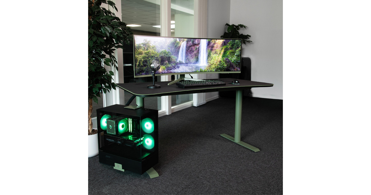 ArozziArena Medium Gaming Desk - Forest Green  (Groen)
