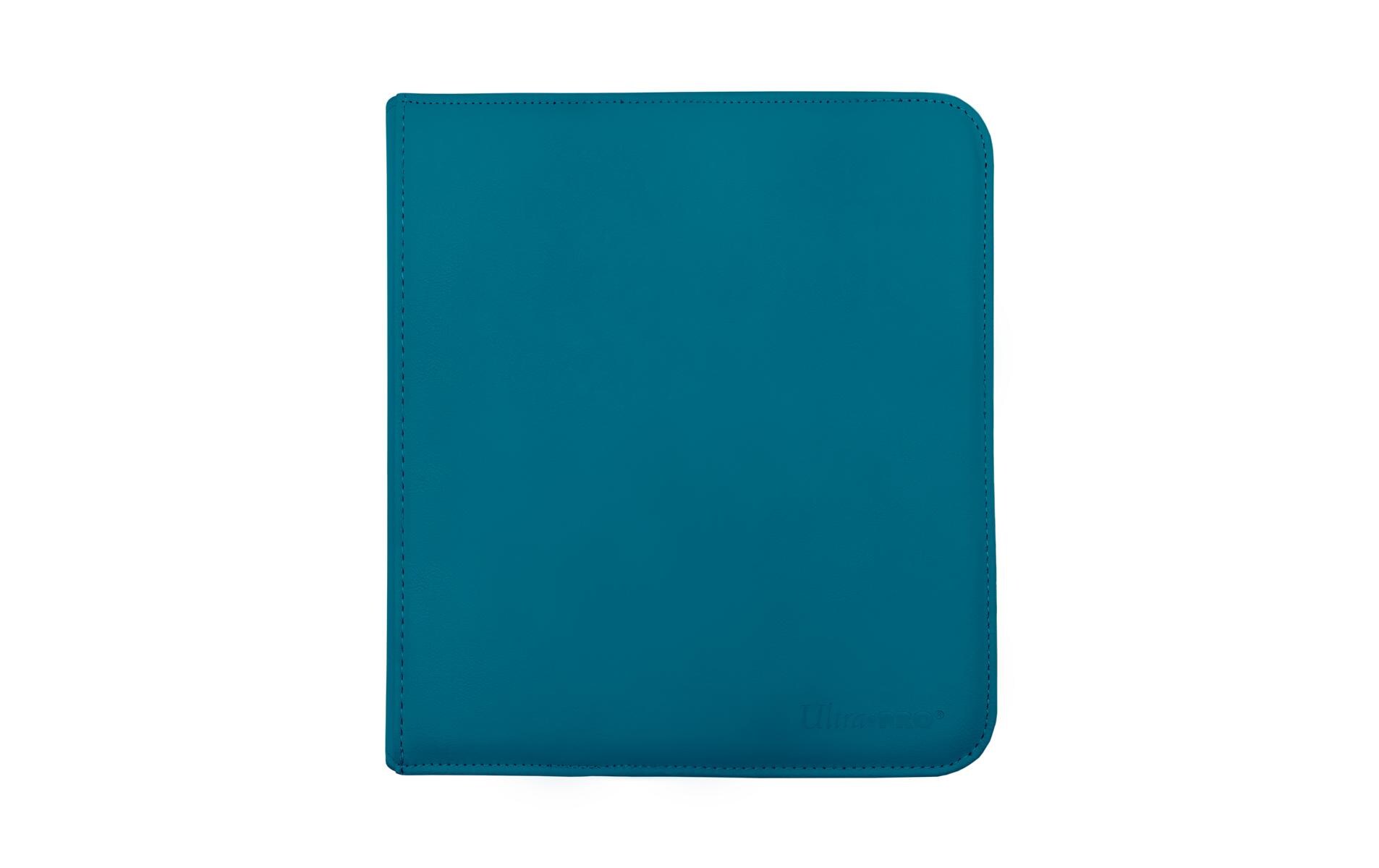 Karten-Album Pro-Binder Zippered Teal 12-PocketKartenalbum mit gepolstertem Kunstledereinband