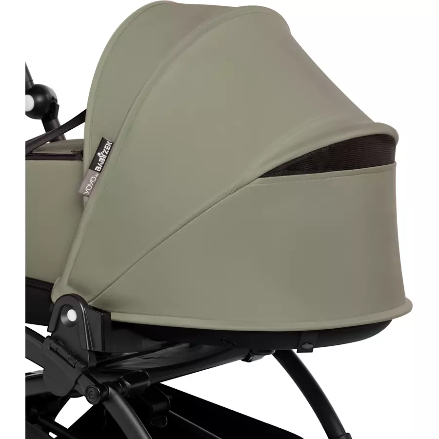 BABYZEN Kinderwagen YOYO2 0+ White mit Liegewanne Gratis Textilset Olive