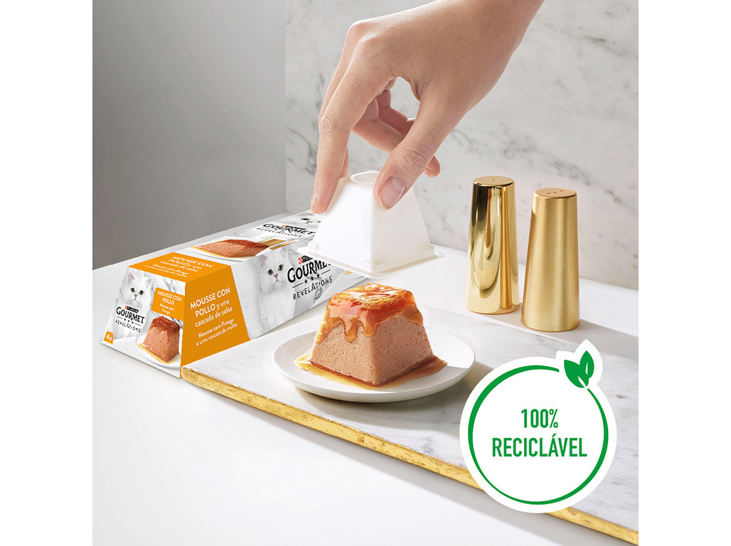 COMIDA HÚMIDA PARA GATO GOURMET REVELATIONS PEIXE 4X57G