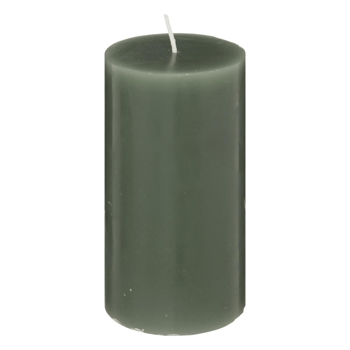 BOUGIE RONDE HUGO VERT 7X13CM