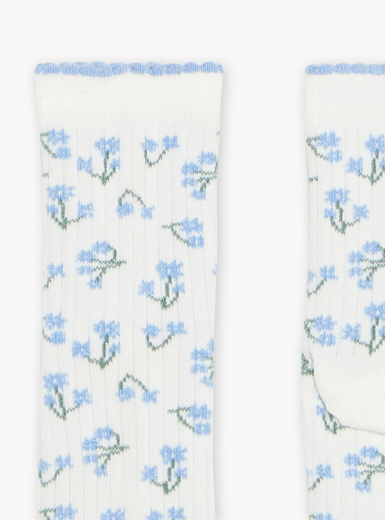 Lot de 3 chaussettes jacquard fleurs